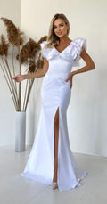 Purple Satin Maxi Dress UK | Open Back Dress-10